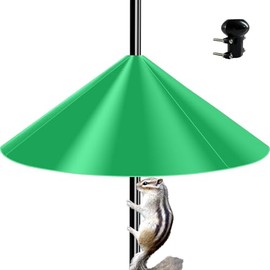 Pavtner 19 Inch Wide Black Squirrel Baffle - Ideal for Bird Feeder Poles, Outdoor Pole Mount Stoppers, and Shepherd’s Hooks Light Green
