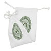 Ambesonne Celtic Fabric Pouch Set of 2, Illustration of Celtic
