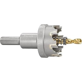 Starrett Carbide Tipped Hole Saw - SM36 Sheet Metal Cutter with Intake and Center Drill - for Drilling Stainless Steel Aluminium Alloys - 36mm