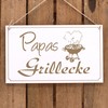 Grillplatz Sign Grill – Papas Grillecke – Wooden Sign Decorative