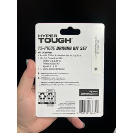 Hyper Tough 15pc driving bit set .with Quick Release bit Holder