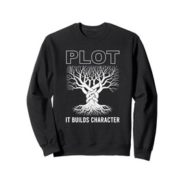 Funny Plot It Builds Character Book Reading Teacher Gifts Sweatshirt
