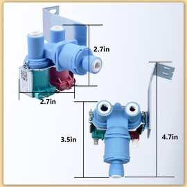 DWX Global W10179146 W10408179 Refrigerator Water Valve Replacement Compatible with Whirlpool Maytag Refrigerators W10155357 2186486 2205762 2304757 W10179146 W10408179 W10445780 4389177