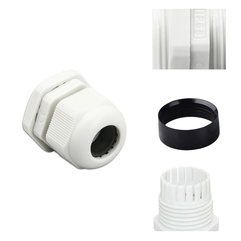 Pack of 50 Cable Glands, Cable Grommet, IP68 Waterproof, Fire