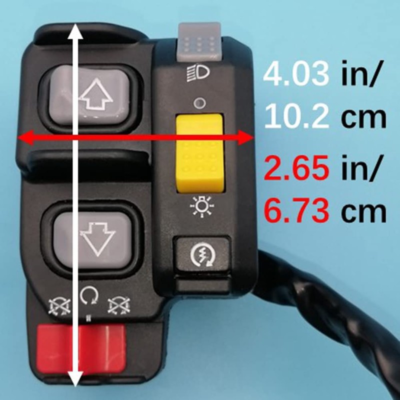 Tuzliufi Push Button Shifter Handle Levers Switch Control Start Kill