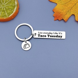 Jielahua Taco Lover Gifts Funny Inspiration Gifts Tacos Keychain Gifts Birthday Gifts for Friends Sister Graduation Gifts for Daughter Son Christmas Gifts for Bestie Cousin Keyring Taco Lover Gifts