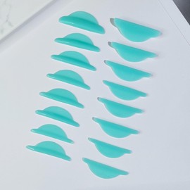 Lomansa Lash Lifting Pads, Eyelash Lifting Pads, Super Sticky, No Glue on the Back of the Pads Required, 8 Sizes (Mint Green)