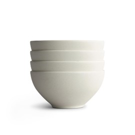 Year & Day Outdoor Set of 4 Unbreakable Lightweight Small Bowls, Plant Derived, Moon White, 5.75 inch