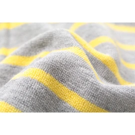 Senshu Towel Face Towel, Twin, Simple Style, Large, Sports, Quick Drying, Thin, Border, Gray, Gold, Approx. 13.8 x 39.4 inches (35 x 100 cm)