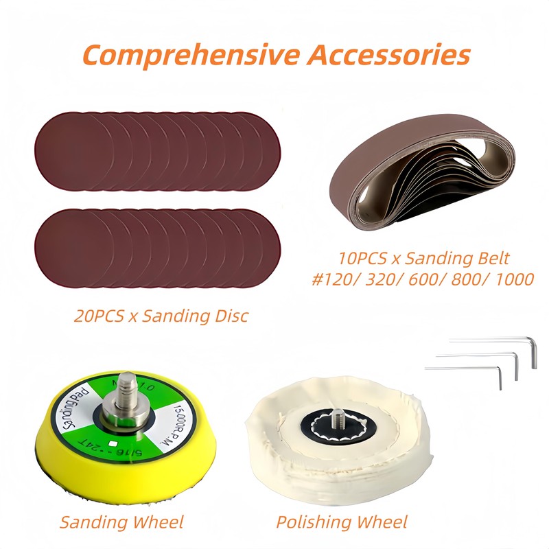 Mini Benchtop Belt Sander, Electric Knife Sharpener, Power Grinder Polisher