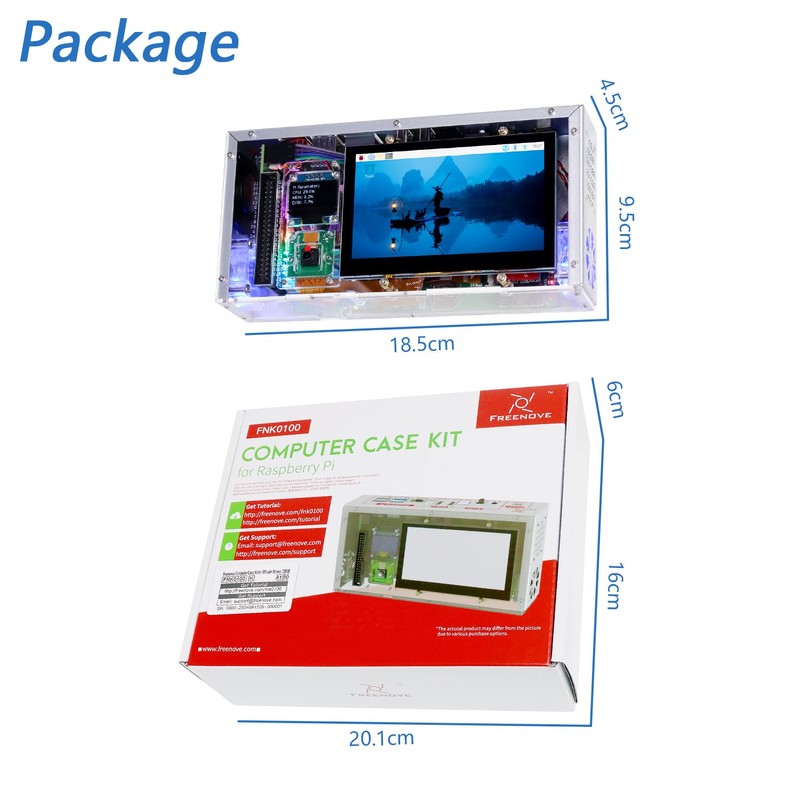 Freenove Kit de Carcasa de Computadora Raspberry Pi 5 (NO