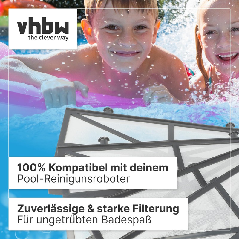vhbw 4 x Filter Pads Compatible with Dolphin DX6, DX5S,