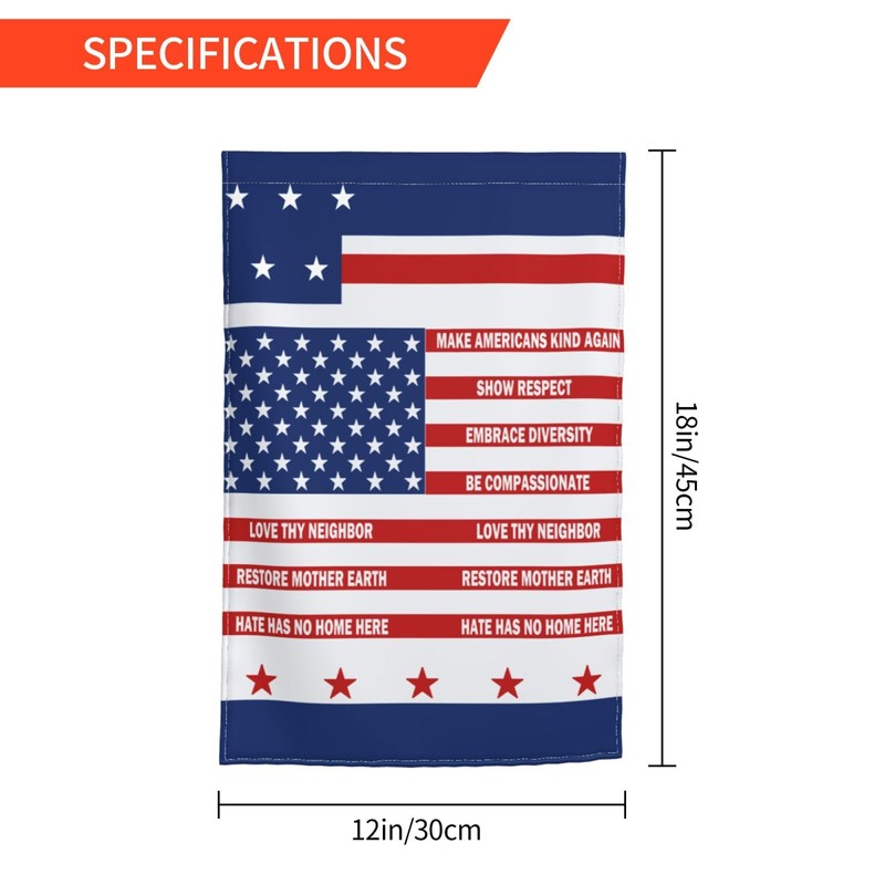 Make Americans Kind Again Garden Flag,Vertical Double Sided Yard Sign,Small