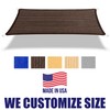 HOMA 9' x 10' Brown Rectangle Sun Shade Sail Canopy,