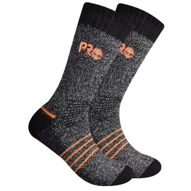 Timberland PRO mens 2-pack Crew Socks, Black (2-pack), X-Large