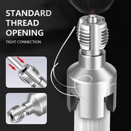 Integrated Internal & External Pipe Threading Tool, Pipe Thread Cutting Tool,Electric Drill Compatible Pvc Pipe Threader Kit,Pipe Sizes Rethreading Tool,Internal External Rethreading Maker (3/4'')