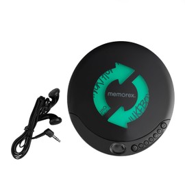 Memorex MX-DM80 Portable CD Player | Compact Disc Player with Anti-Shock Technology | LCD Display, Stereo Earbuds, Low Battery Indicator | CD/CD-R/RW Compatible for Personal Music