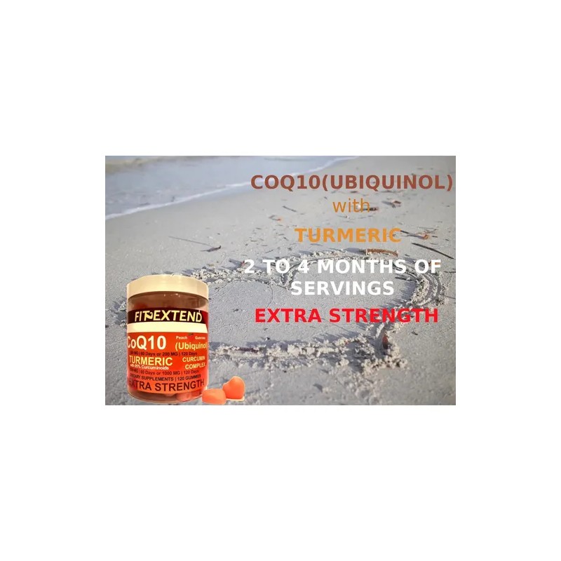 Coq10 Ubiquinol Y Cúrcuma Gomitas, 200 Mg, 120 Días