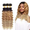 1b/27/613 Hair Bundles Deep Wave Brazilian Remy Hair Bundles 2-Tone