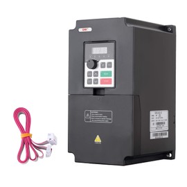 QNK 4KW 5.5HP AC 220V 17A VFD Converter Single to 3 Phase Inverter Variable Frequency Drive CNC Spindle Motor Speed Controller