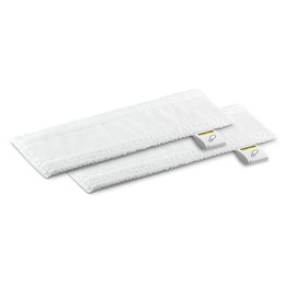 KÄRCHER Set di panni per pavimenti delicati EasyFix con 2 panni morbidi di alta qualità per la pulizia di pavimenti sigillati delicati, accessorio original per i pulitori a vapore Kärcher