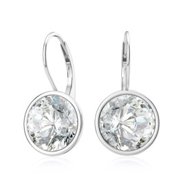LANBEIDE Sterling Silver Leverback Hoop Earrings for Women