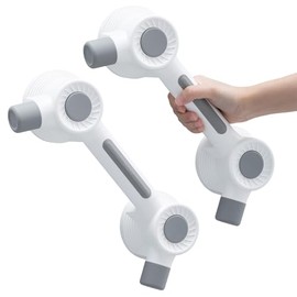 TAILI Grab Bars for Shower,Maximum 350lbs, 2 Pack Super Strong Adhesive Shower Grab Bars for Seniors, Shower Handles for Elderly Suction,Safety Grip Rails for Microcrack Tile,Drill-Free Waterproof