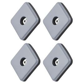 METALLIXITY Screw on Furniture Sliders (40mm/1.57in) 4Pcs, PTFE Square Chair Glides Slider with Screws - for Chairs Sofa Furniture, Black+Blue