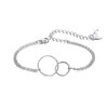 Ever Faith 925 Sterling Silver Double Circle Bracelet 2 Interlocking