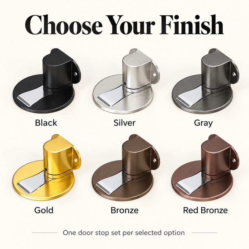 Adjustable Magnetic Door Stopper for Home & Bathroom – Stainless