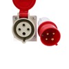 Industrial Plug Socket 380415V 32A 4Pin 3P+E IP44 Waterproof Surface