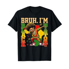 I Am Black History Dabbing Afro Men Boy Black History Month T-Shirt