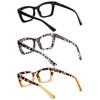 Kodilin 3er Pack Vintage Oversize Square Frame Large Retro Square