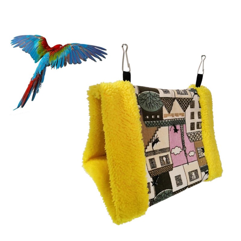 BESPORTBLE Thicken Parrot Hammock Large Triangle Bird Nest Winter Warm