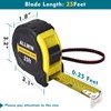 Tape Measure 25 Ft - Metal Retractable Tape Measure with