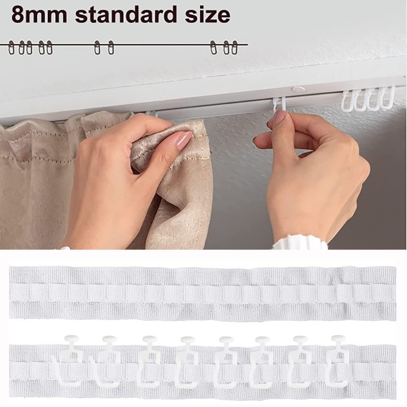 ZZLZX Curtain Track Glider Roller Hook 50PCS Curtain Gliders with