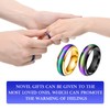 5 Pieces Stainless Steel Changing Color Mood Ring Unisex Temperature