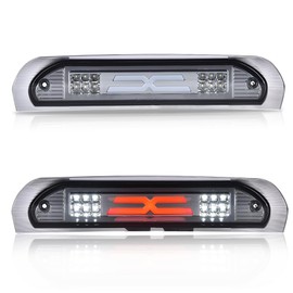 CROSSDESIGN LED 3rd Brake Light Compatible with Dodge Ram 1500 2002-2008/Fit Dodge Ram 2500 3500 2003-2009 Type X Cargo Light, Chrome Housing Smoke Lens