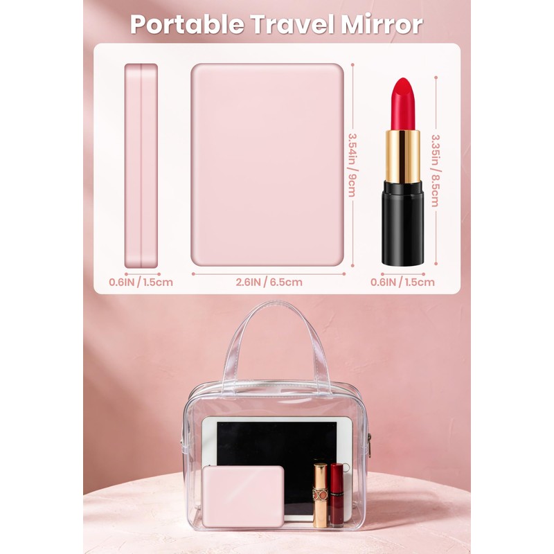 SisKokoro Compact Mirror, Rechargeable 30X Magnifying Mirror with 3 Lighting