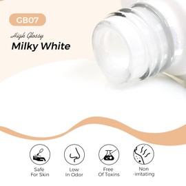 TOMICCA TOMICCA Gel Nail Polish, Milky White Natural Gel Polish, Soak Off UV LED Gel Nail Varnish, Long Lasting & Chip Resistant Nail Art Manicure Pedicure for Salon & Home Use 8ml