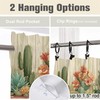 Cactus Succulent Valance Curtains,Rod Pocket Small Valance Window Treatment for
