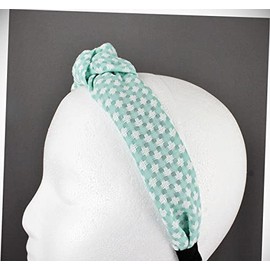 Perfect Hairstyle with Our Hair Accessories - Green White T Knot Headband Woven Fabric Covered Band Grip Teeth Cross Fashionable Hair Accessory Hair Jewelry Accessories for Lady Women