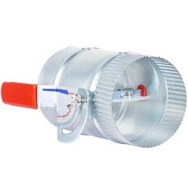 TOP-VIGOR 8 Inch HVAC Duct Manual Volume Backdraft Damper, Galvanized Iron Airflow Control for HVAC, Range Hoods, Fans, Pellet Stove Pipes, Dryer Vents, Adjustable Volume Damper with Sleeve (1 Pc)
