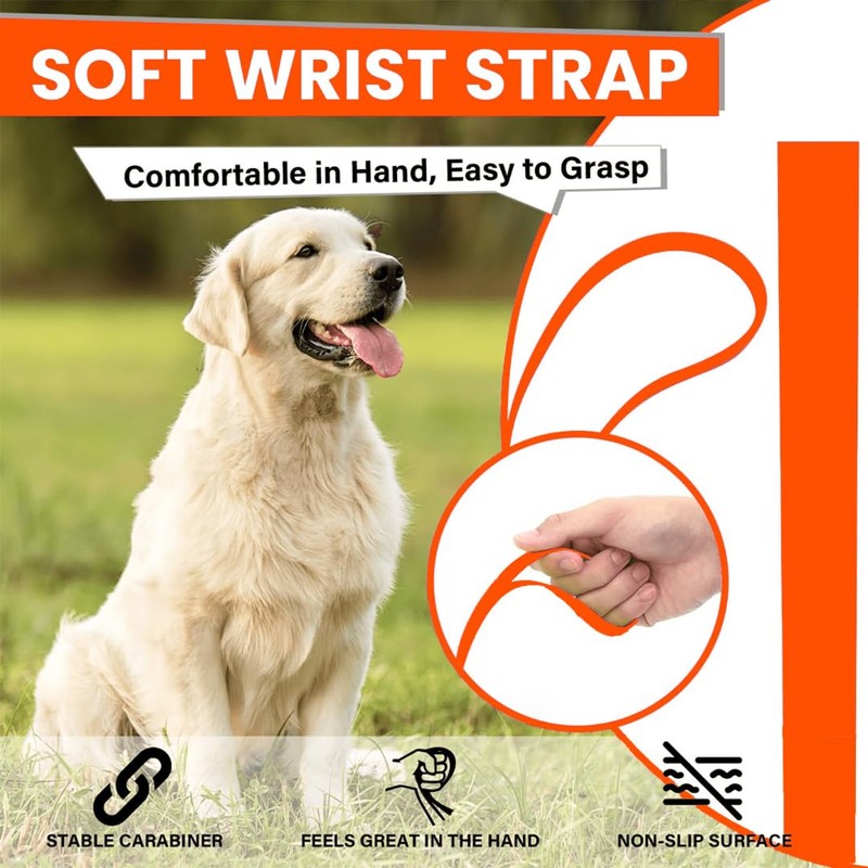 Loutep Biothane Long Line Dog Leash 5ft, 10ft, 16ft, 30ft,