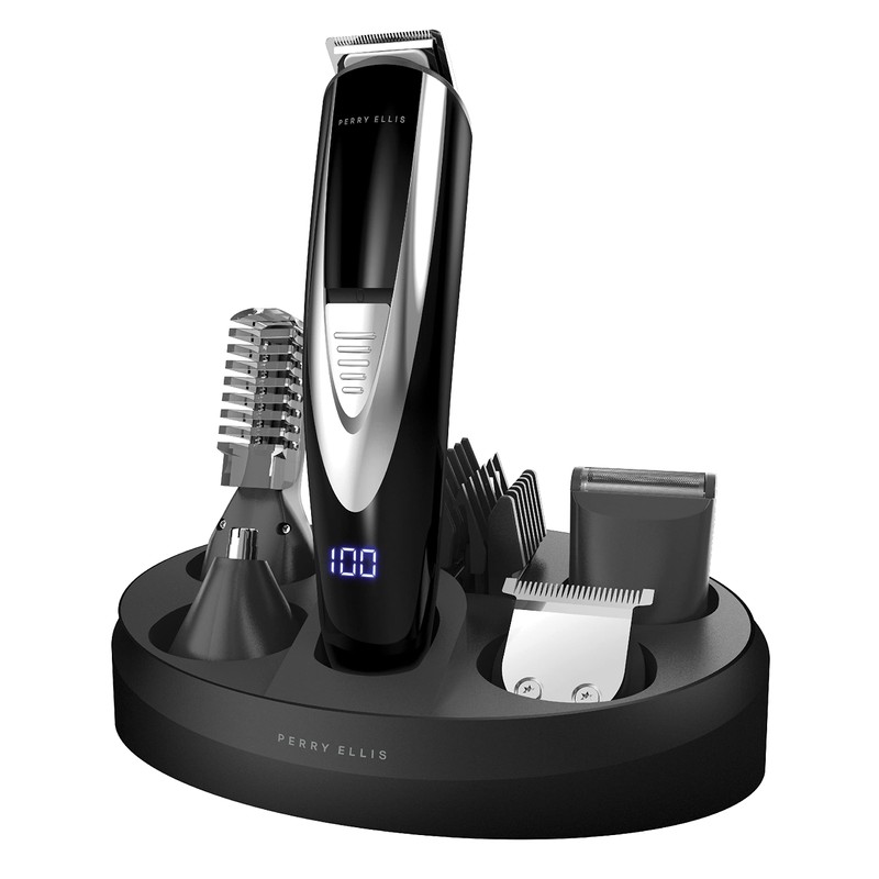 Perry Ellis 16-Piece Men’s Grooming Kit, Rechargeable Beard Trimmer, Electric