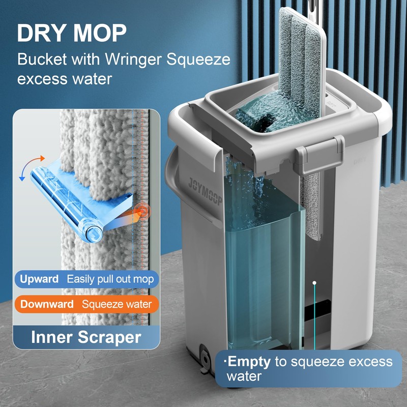 JOYMOOP Mop and Bucket with Wringer Set for Floor Cleaning