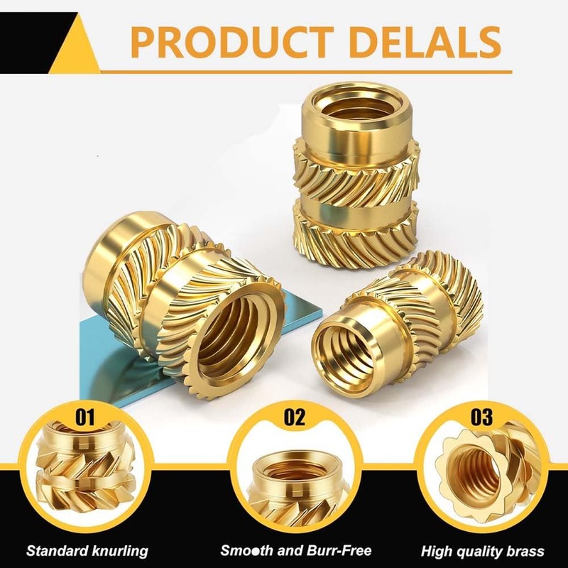 340 Pcs Threaded Inserts for Plastic, M2 M2.5 M3 M4