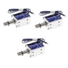 NOLITOY 3pcs Push Pull Electromagnet Dc Linear Solenoid for Vending Machines Appliances and Office Equipment High Thrust Electromagnet Simple Structure and Strong Adsorption Force
