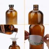 16oz Glass Bottles, Maredash 12 Pack Amber Glass Storage Bottles