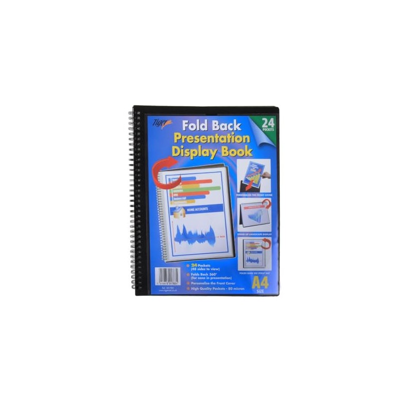 Tiger 301783 13803X 24 A4 Pocket Fold Back Display Book